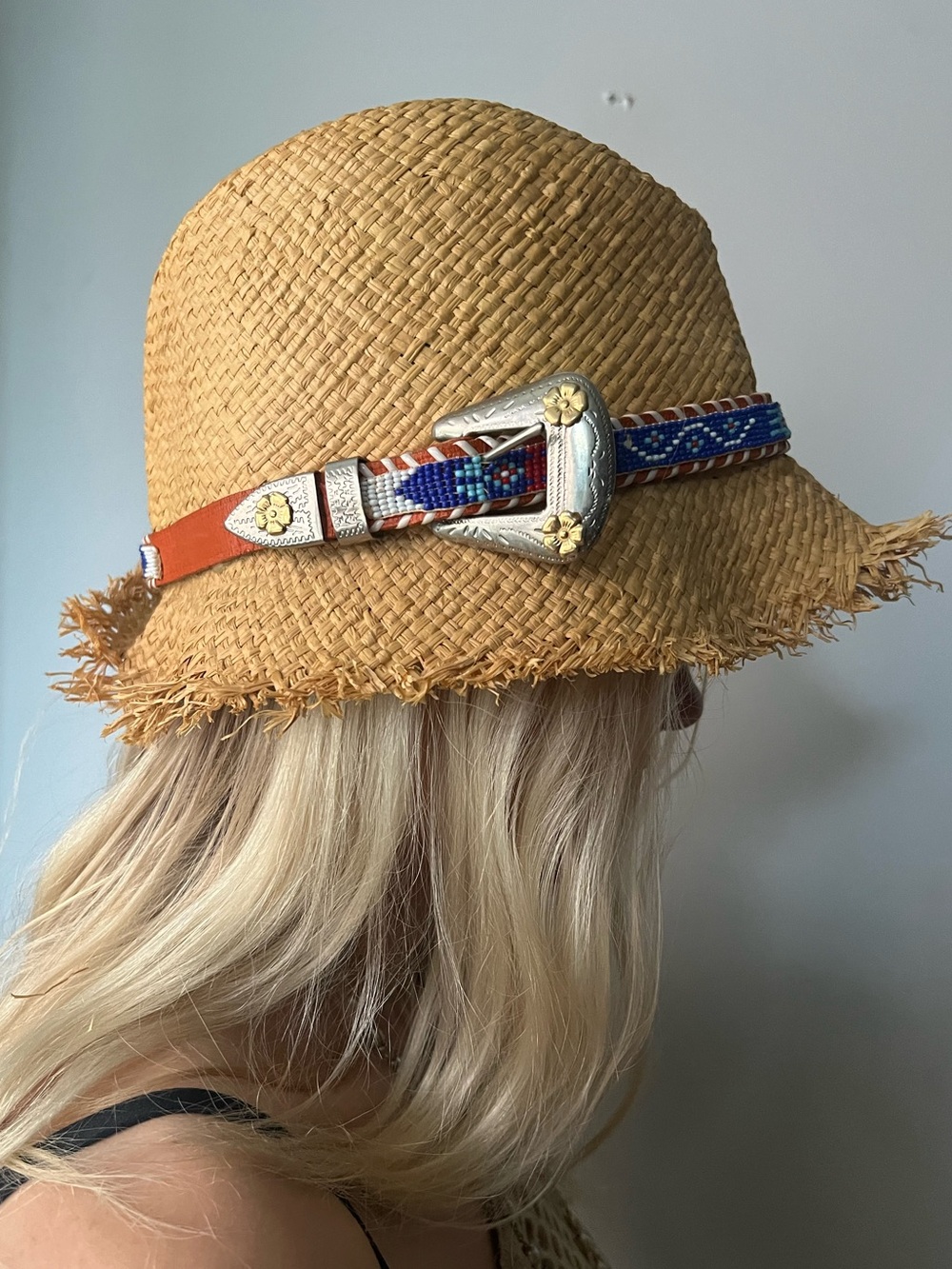 Customized vintage straw hat